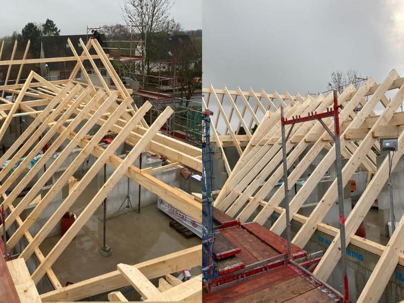 Dachkonstruktion aus Holz